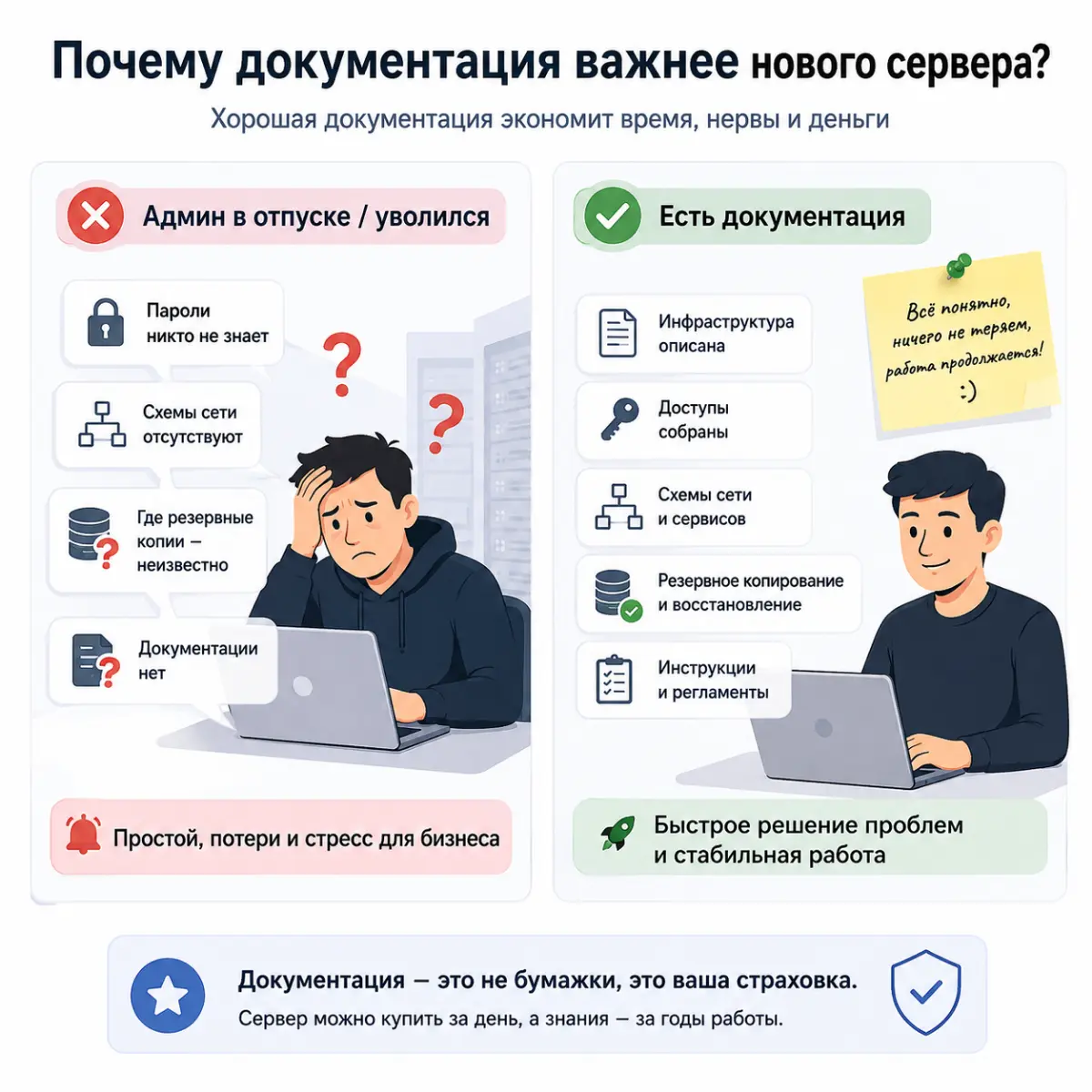 📄 Почему документация важнее нового сервера? | Сетка — социальная сеть от hh.ru