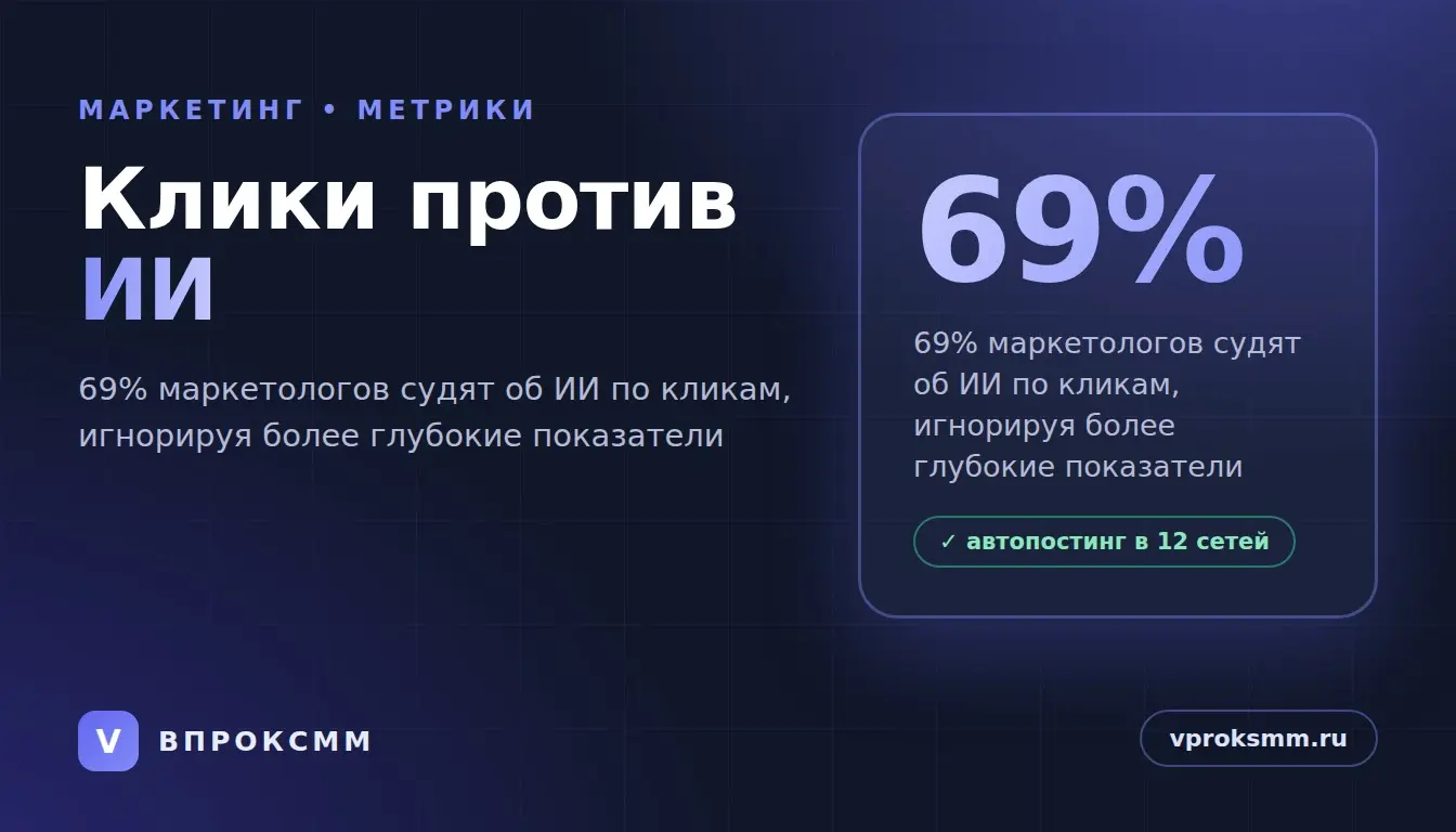 69% маркетологов внедрили ИИ, но мерят его CTR | Сетка — социальная сеть от hh.ru