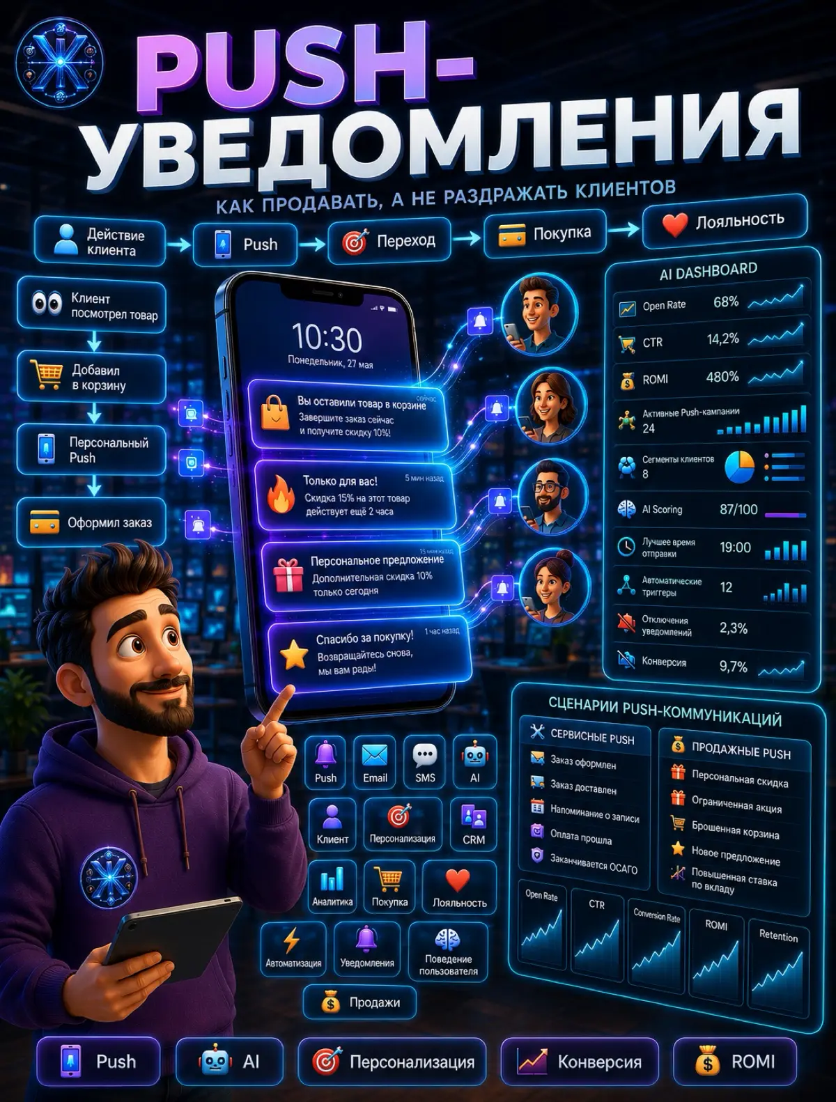 📲 Push-уведомления💎💎💎 | Сетка — социальная сеть от hh.ru