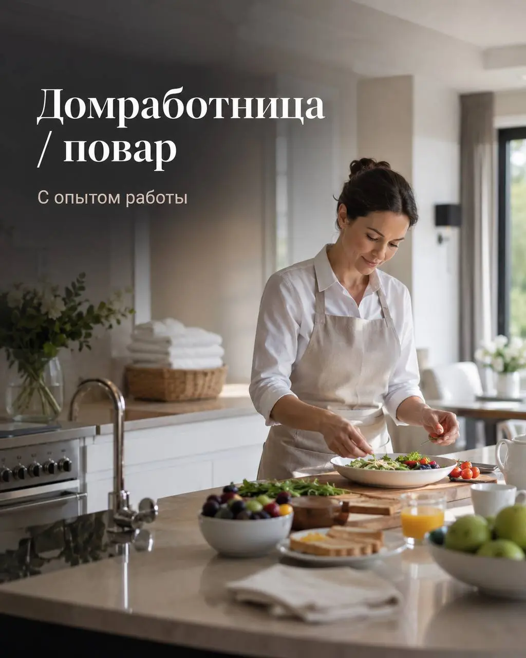 ДОМРАБОТНИЦА/ПОВАР
От 6 000₽/смена
Прямой работодатель
• Москва, м. Пыхтино, Внуково
• Клининг и бытовые услуги
• +79254498151
Полное описание вакансии размещено в Телеграм и Макс | Сетка — социальная сеть от hh.ru