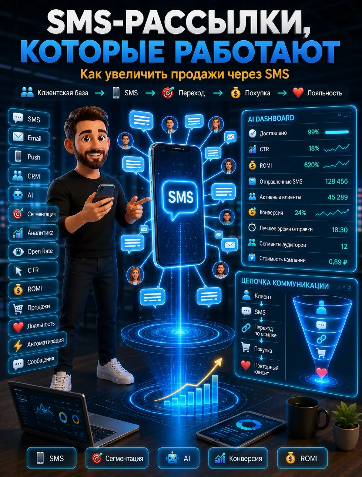 📲 SMS-рассылки | Сетка — социальная сеть от hh.ru