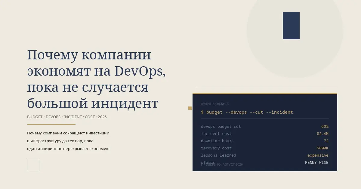 Почему компании экономят на DevOps, пока не случается большо | Сетка — социальная сеть от hh.ru