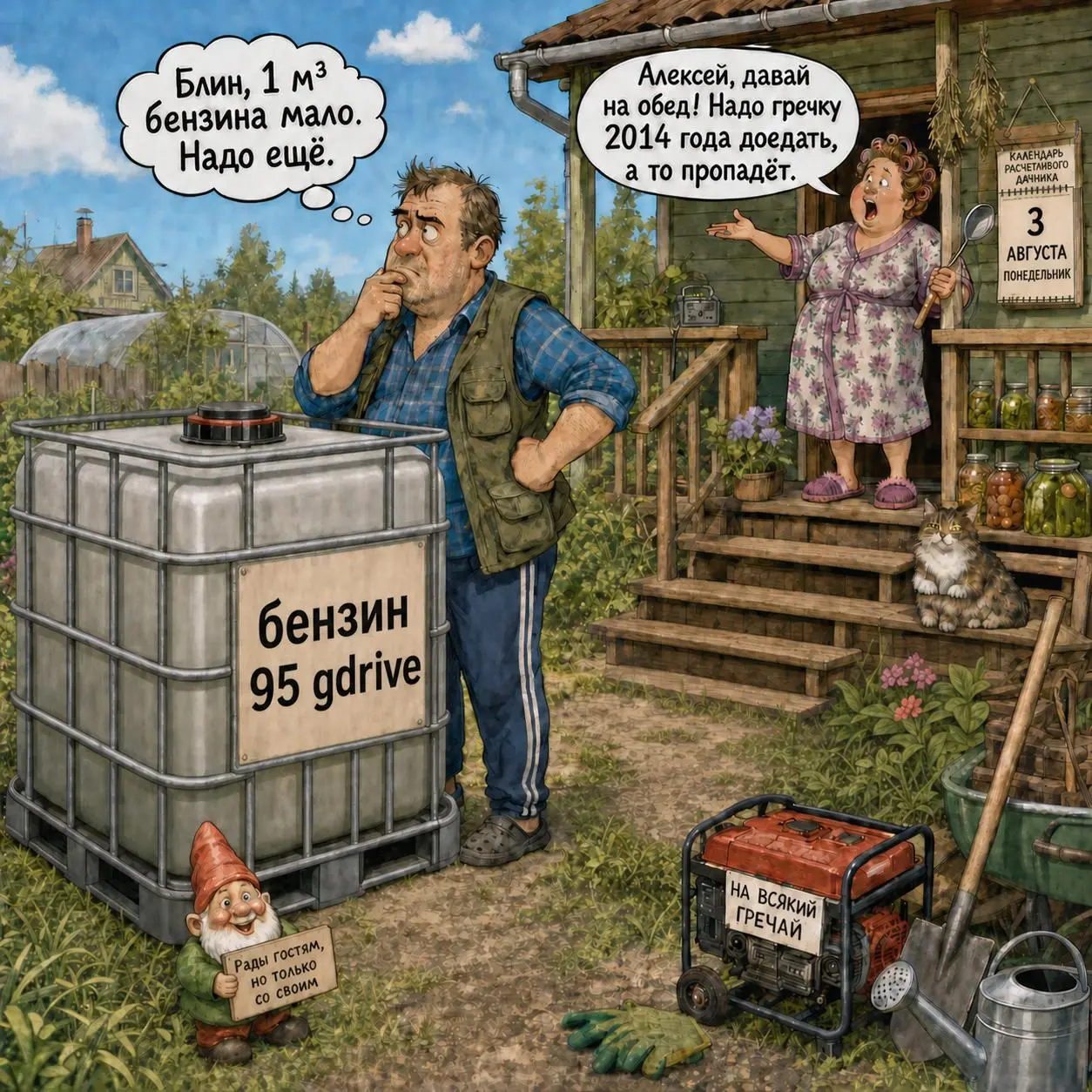 #ЖизньКакЕсть - Я нашел человека, который стыбзил весь бензин.
Прикиньте, он у себя на участке поставил кубовый контейнер и возил с заправки бензин в канистрах.
И заполнил его полностью | Сетка — социальная сеть от hh.ru