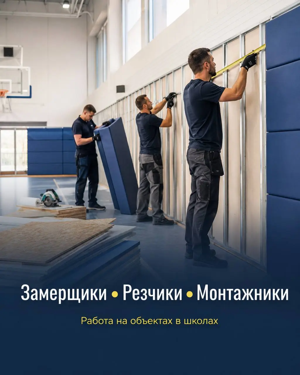 1️⃣ЗАМЕРЩИК,
2️⃣РЕЗЧИК,
3️⃣МОНТАЖНИК
От 8 000₽/смена
ИП Третьяков С. А.
• Москва
• Строительство
• +79324744744
Полное описание вакансии размещено в Телеграм и Макс | Сетка — социальная сеть от hh.ru