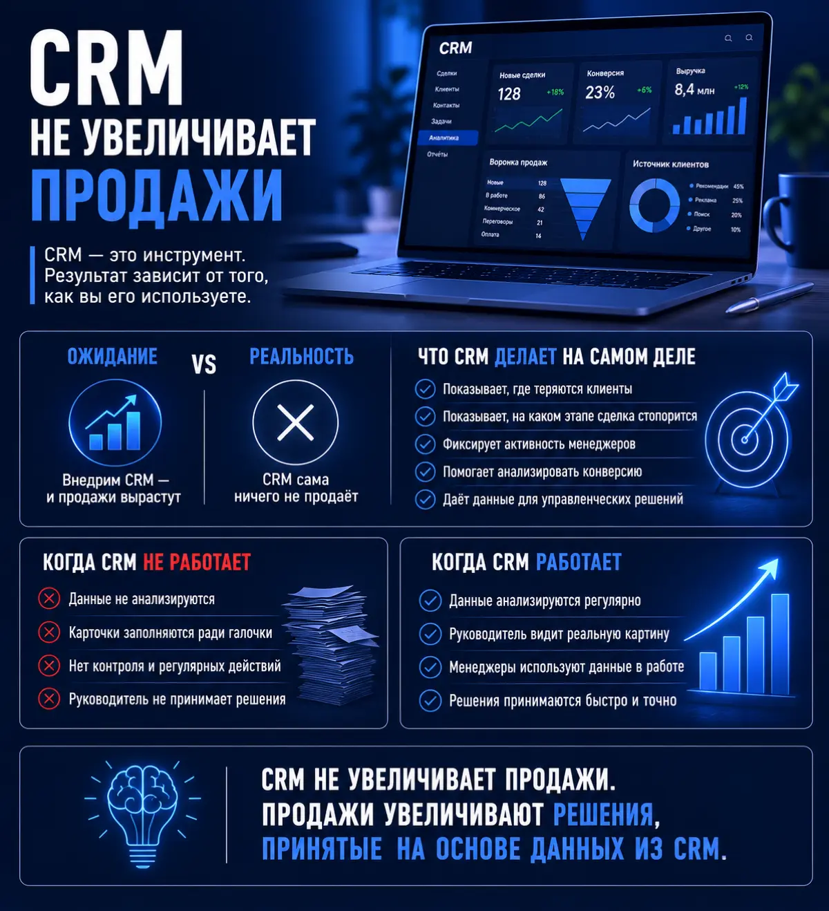 CRM не увеличивает продажи | Сетка — социальная сеть от hh.ru
