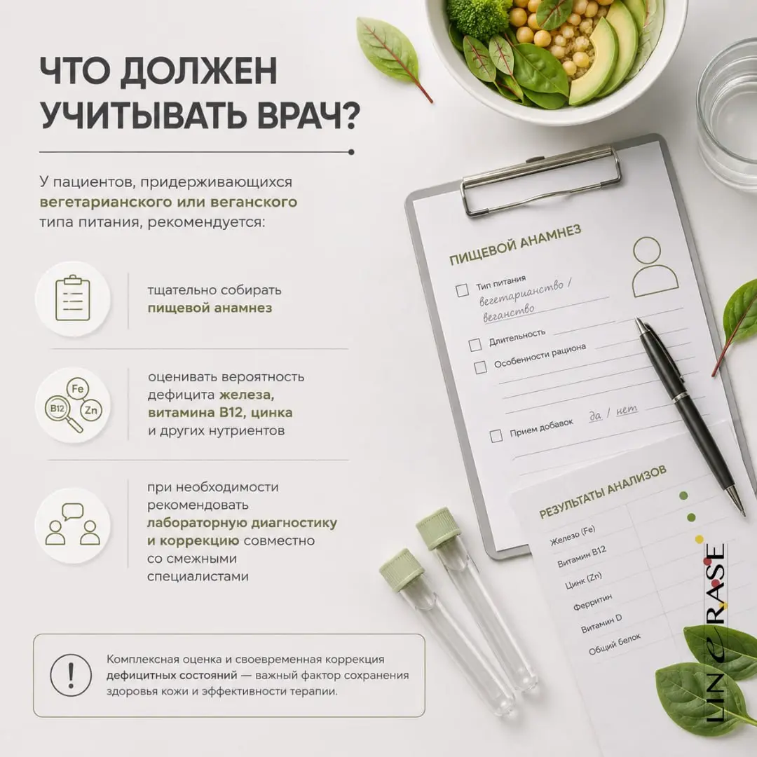 Вегетарианство и коллагенотерапия: есть ли связь? 🌿💉
1. Инъекции работают независимо от диеты. Препарат вводится локально и напрямую активирует фибробласты.
2. Дефициты тормозят результат | Сетка — социальная сеть от hh.ru