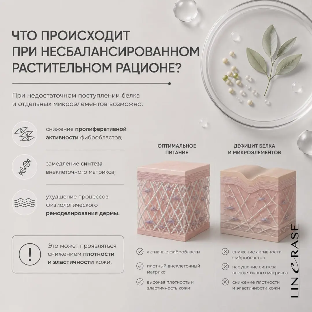 Вегетарианство и коллагенотерапия: есть ли связь? 🌿💉
1. Инъекции работают независимо от диеты. Препарат вводится локально и напрямую активирует фибробласты.
2. Дефициты тормозят результат | Сетка — социальная сеть от hh.ru