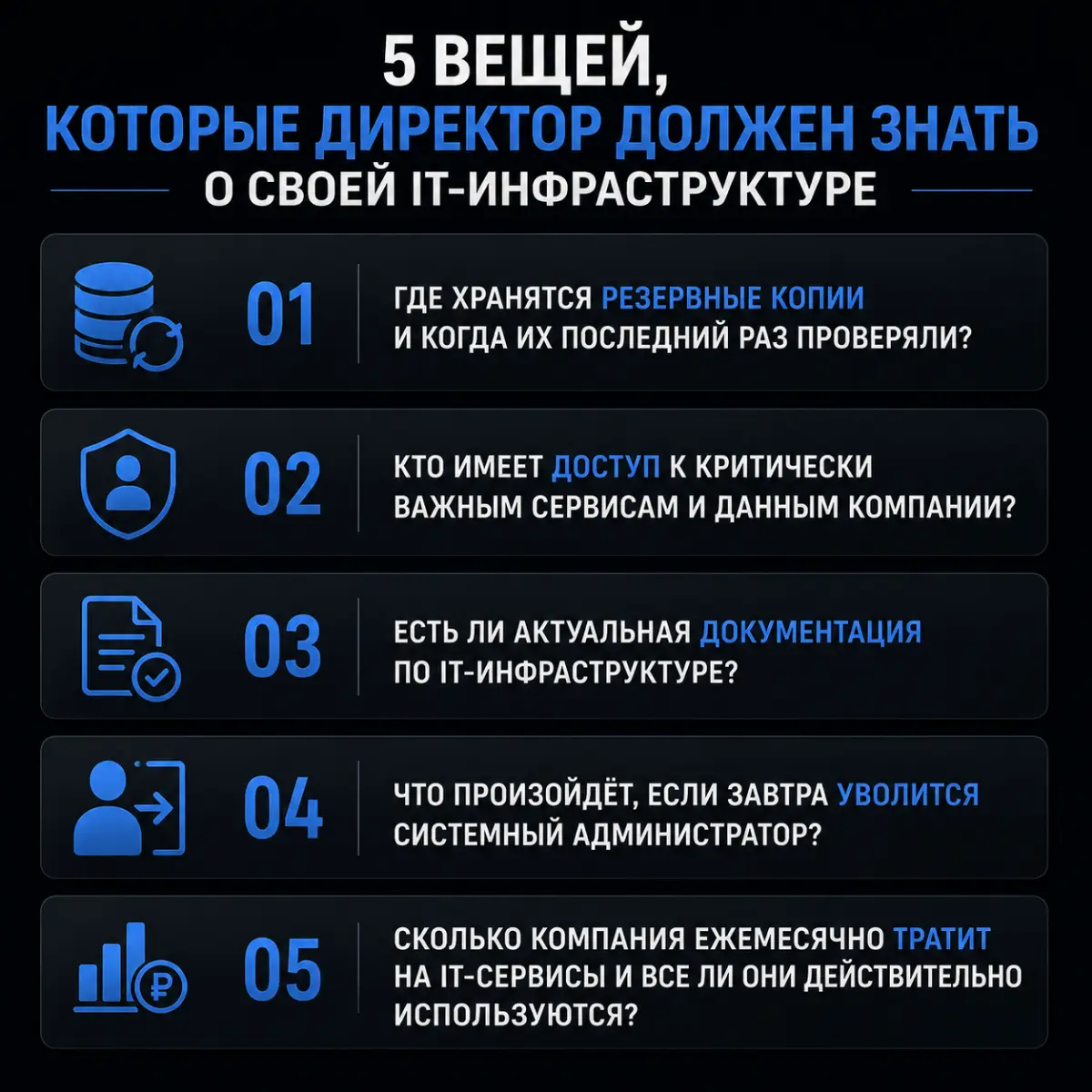 📊  Что должен знать директор о своей IT-инфраструктуре? | Сетка — социальная сеть от hh.ru