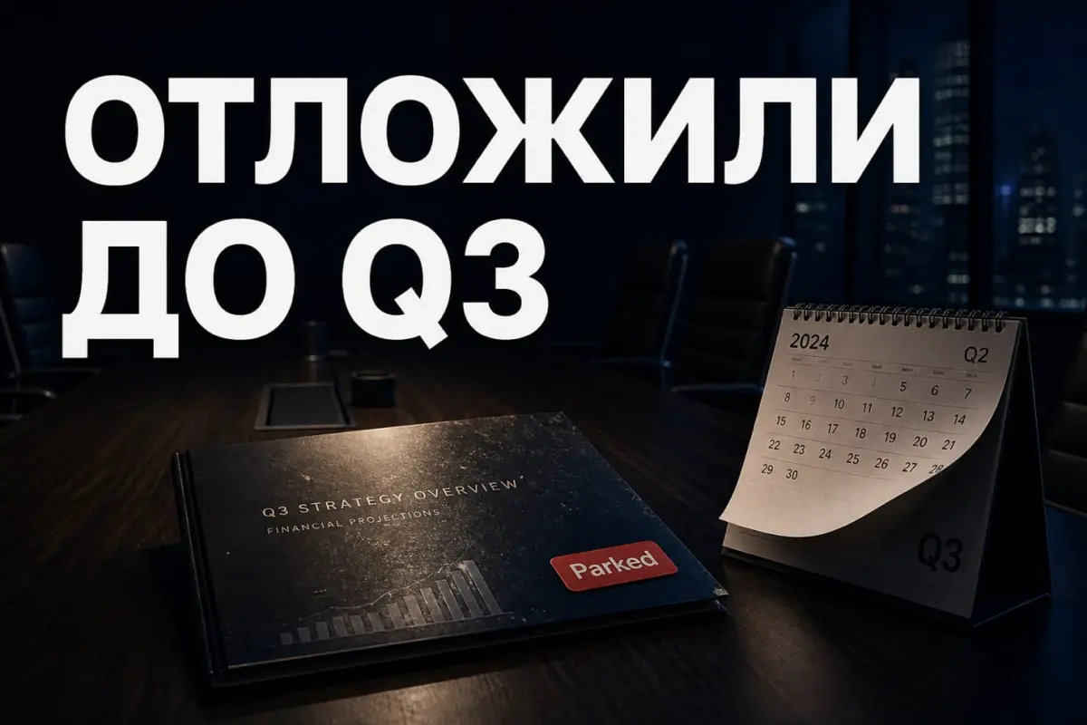 🔈 «Отложили до Q3»
Звучит мягко. Как очередь. Как забота о фокусе. На деле часто — отказ без подписи.
Вот язык, которым хоронят правильные инициативы. Не криком — вежливостью | Сетка — социальная сеть от hh.ru
