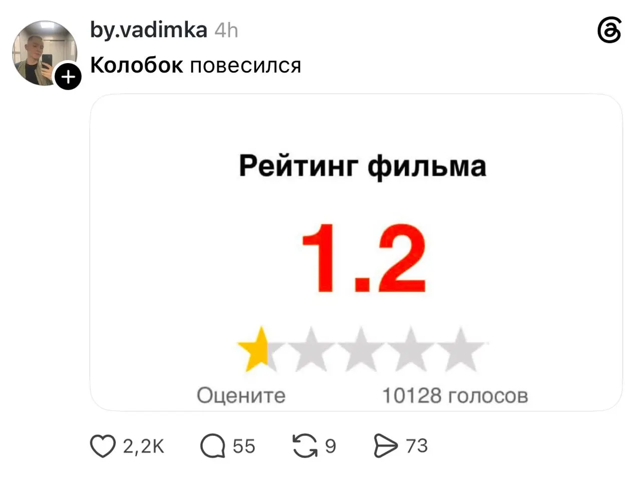 «колобок» повесился
сегодня все ленты только и гудят про премьеру отечественного спин-оффа «последний богатырь | Сетка — социальная сеть от hh.ru