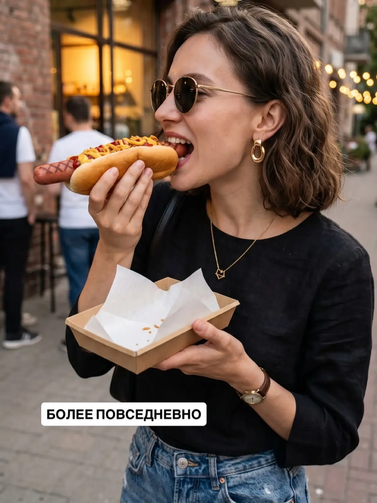 Возможности AI на примере хот-дога, который я купила в Серфе 😁
P.S. хот-дог был вкусный 🤤 | Сетка — социальная сеть от hh.ru