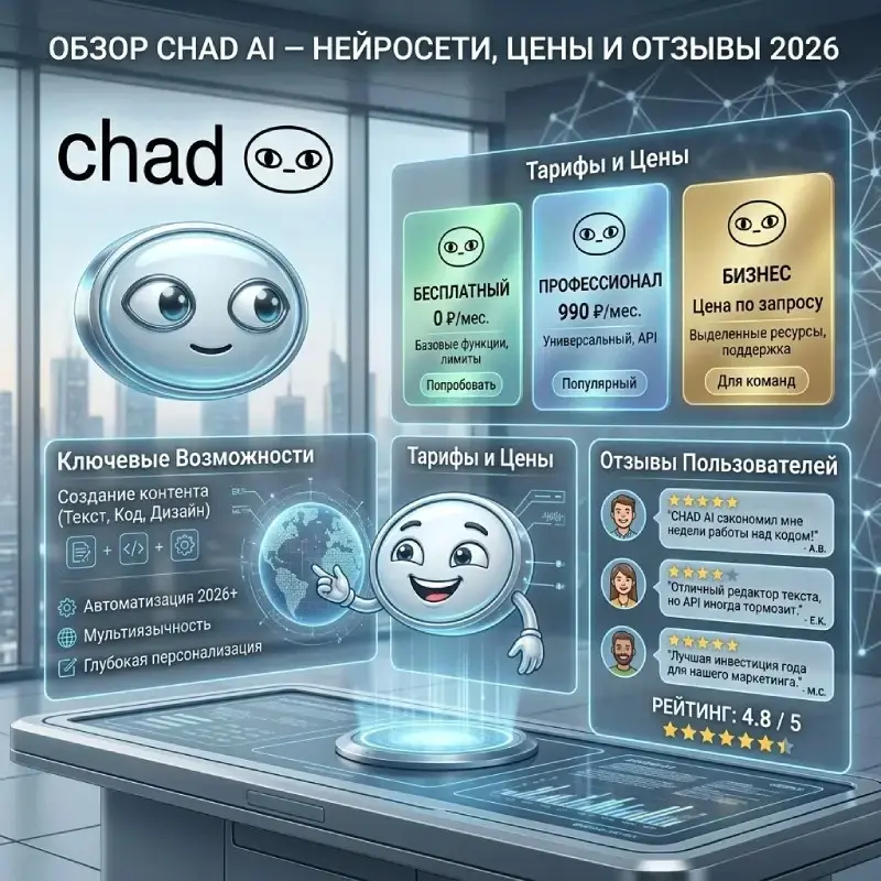 Обзор chad - нейросети, цены и отзывы 2026 | Сетка — социальная сеть от hh.ru