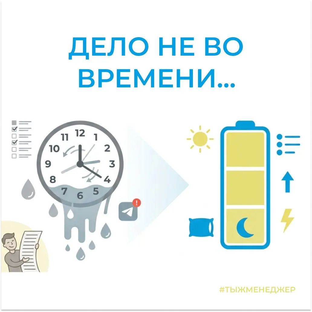 Куда на самом деле утекает время?
«Мне не хватает времени». Наверное, это самая дорогая фраза, которую мы произносим бесплатно. При этом у всех одинаковые условия - 24 часа в сутках | Сетка — социальная сеть от hh.ru