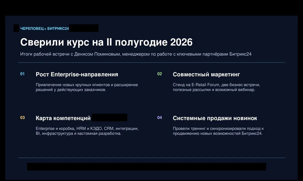 На прошлой неделе к нам в Череповец приезжал Денис Поминов, менеджер по работе с ключевыми партнерами Битрикс24 | Сетка — социальная сеть от hh.ru