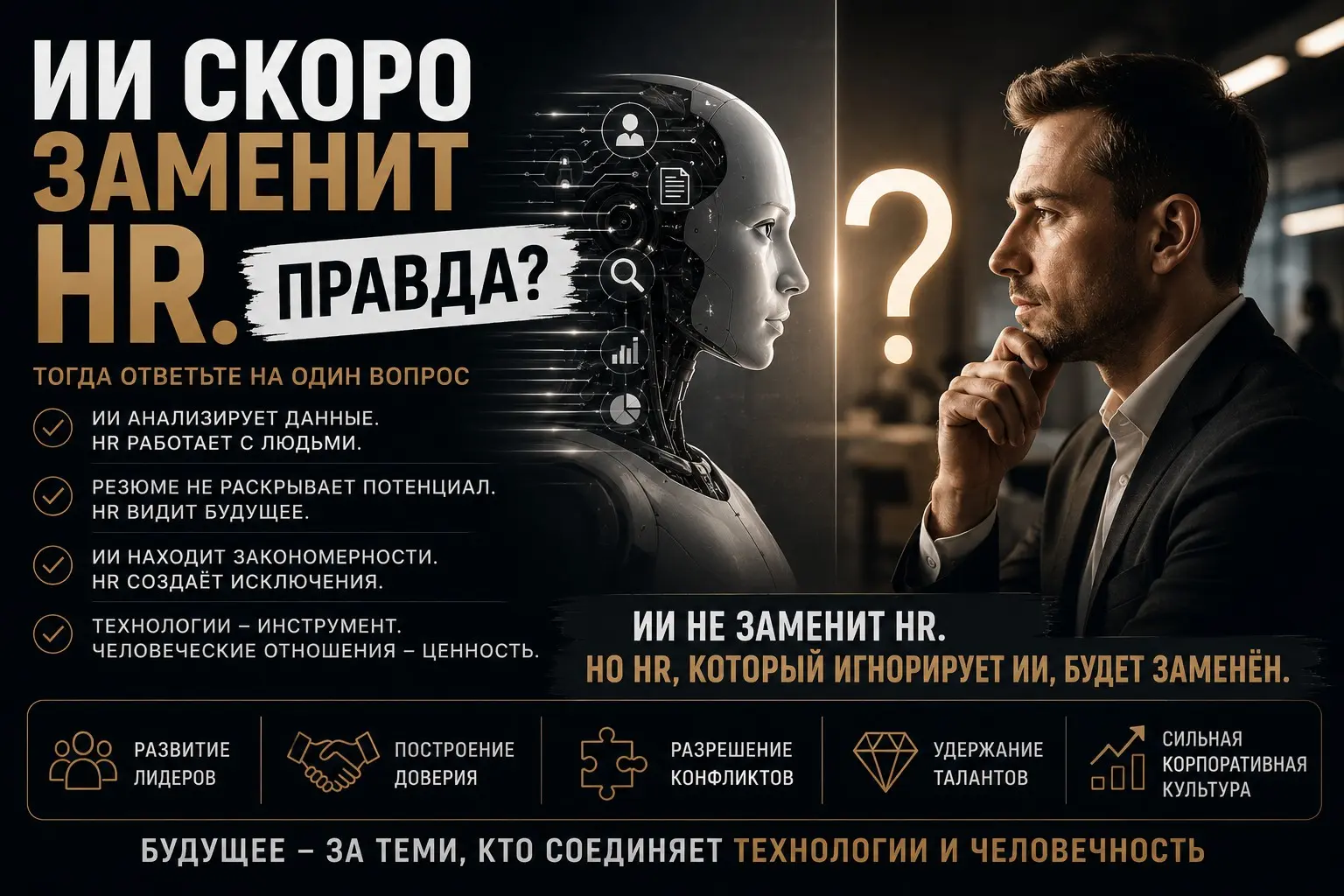 🤖 «ИИ скоро заменит HR». Правда? Тогда ответьте на вопрос! | Сетка — социальная сеть от hh.ru