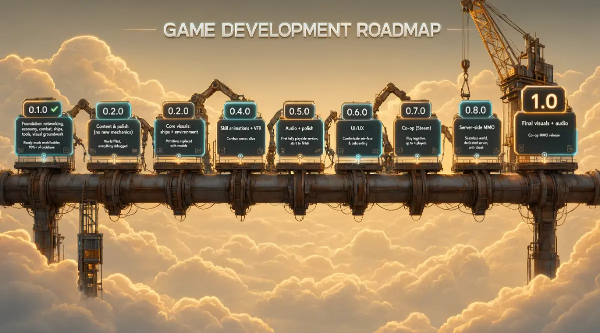 ☁ PROJECT C: THE CLOUDS — как будет развиваться игра
MMO-песочница в постапокалиптическом небе по книге "Интеграл Пьявица". Выжившие живут на парящих островах над облачным морем | Сетка — социальная сеть от hh.ru