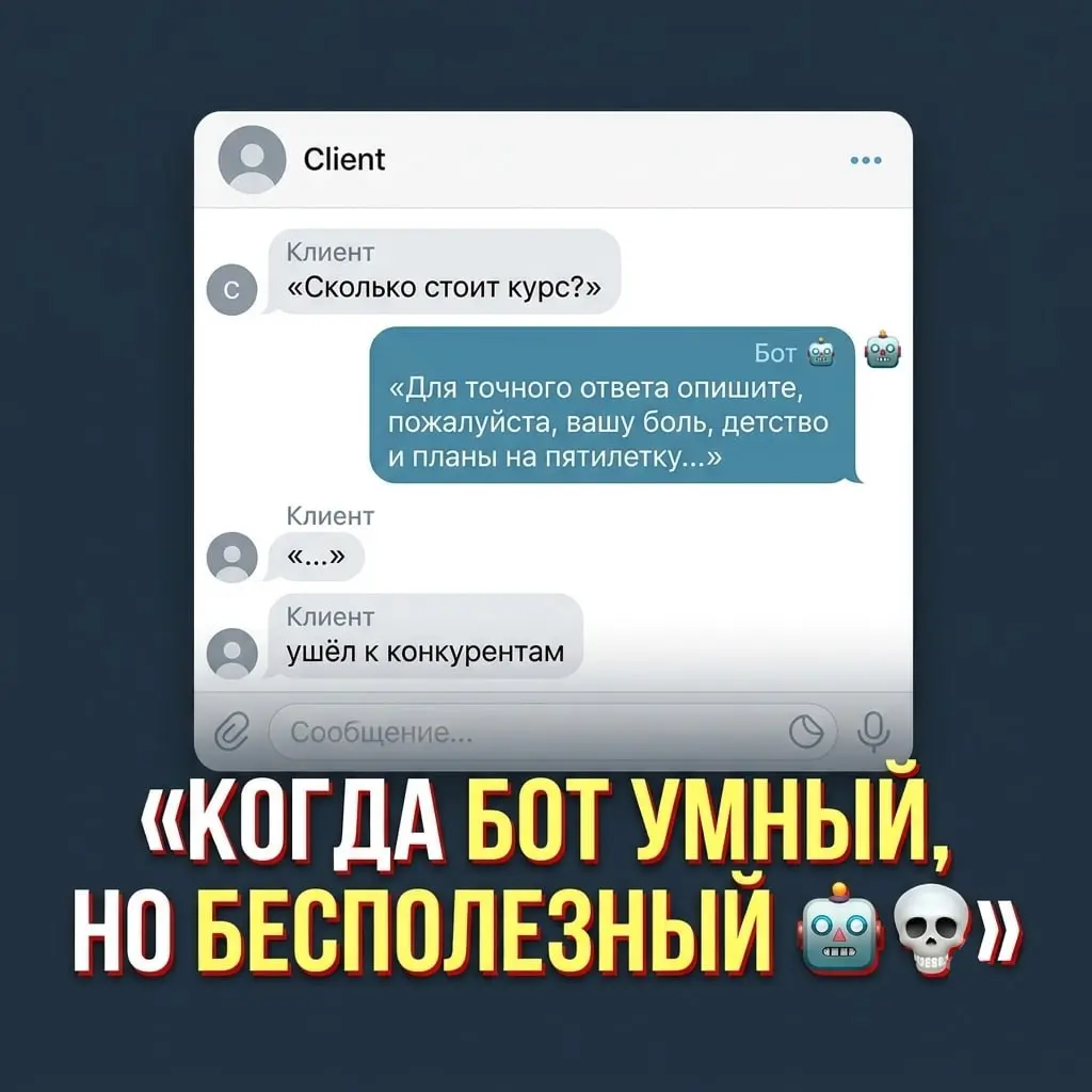 БОТ — отличный помощник. Но если за ним не стоит человек с бизнес-логикой, клиент просто уйдёт.
Я за классику: технологии + смыслы | Сетка — социальная сеть от hh.ru