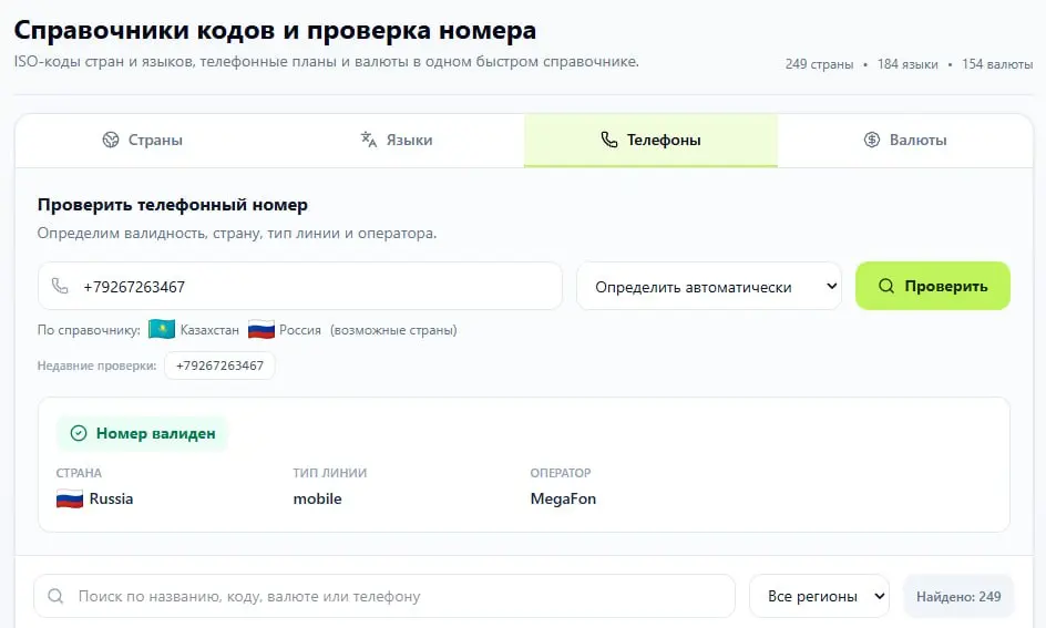 Добавил в сервисы на 3kota проверку номера телефона | Сетка — социальная сеть от hh.ru
