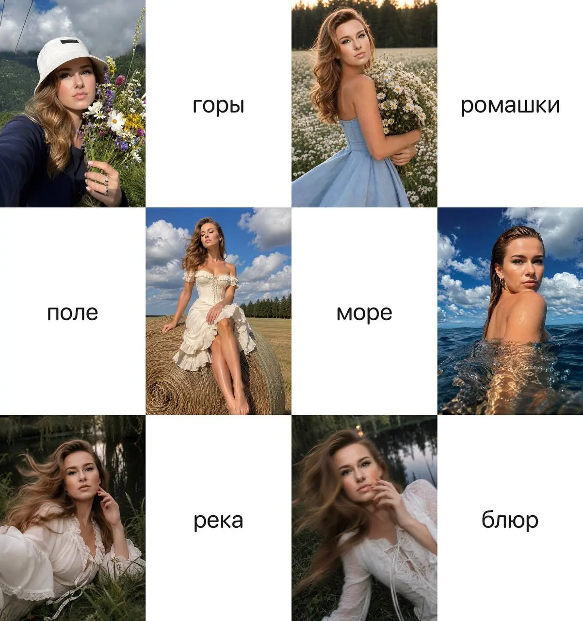 Летние фото, которые должны быть у каждой леди
Делюсь с вами Промтами с красивымилетними кадрами.
Как повторить:
1. Заходите в ChatGPT
2. Переходите во вкладку Изображения
3 | Сетка — социальная сеть от hh.ru