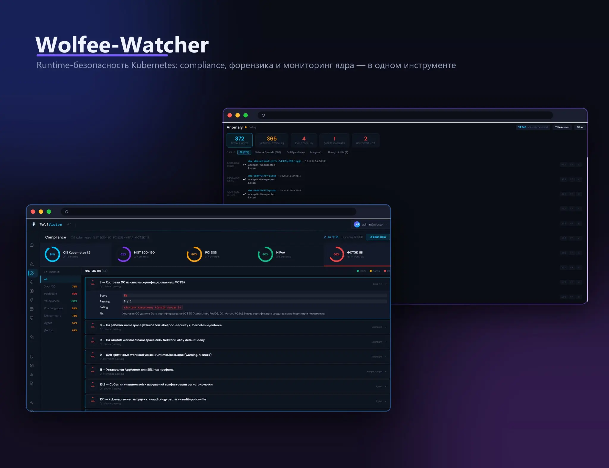 Wolfee-Watcher новый  бесплатный инструмент   runtime k8s ☸ | Сетка — социальная сеть от hh.ru