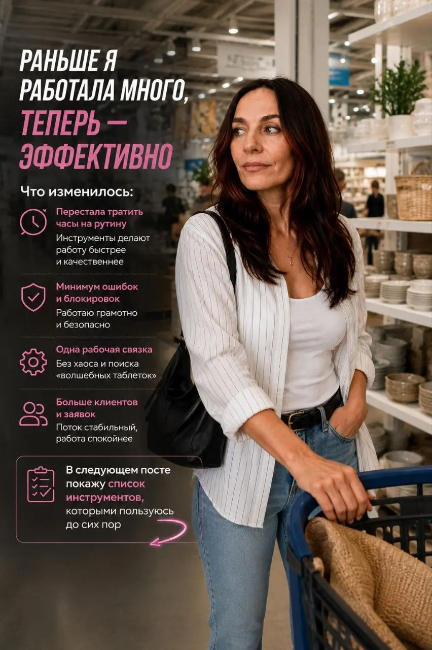🔥 РАНЬШЕ Я РАБОТАЛА МНОГО. ТЕПЕРЬ — ЭФФЕКТИВНЕЕ.
После знакомства с Полиной я начала совсем по-другому смотреть на работу в Telegram.
До этого многое делала вручную | Сетка — социальная сеть от hh.ru