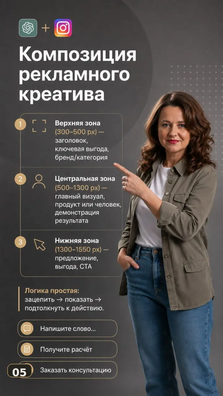 ChatGPT может сделать красивый креатив | Сетка — социальная сеть от hh.ru