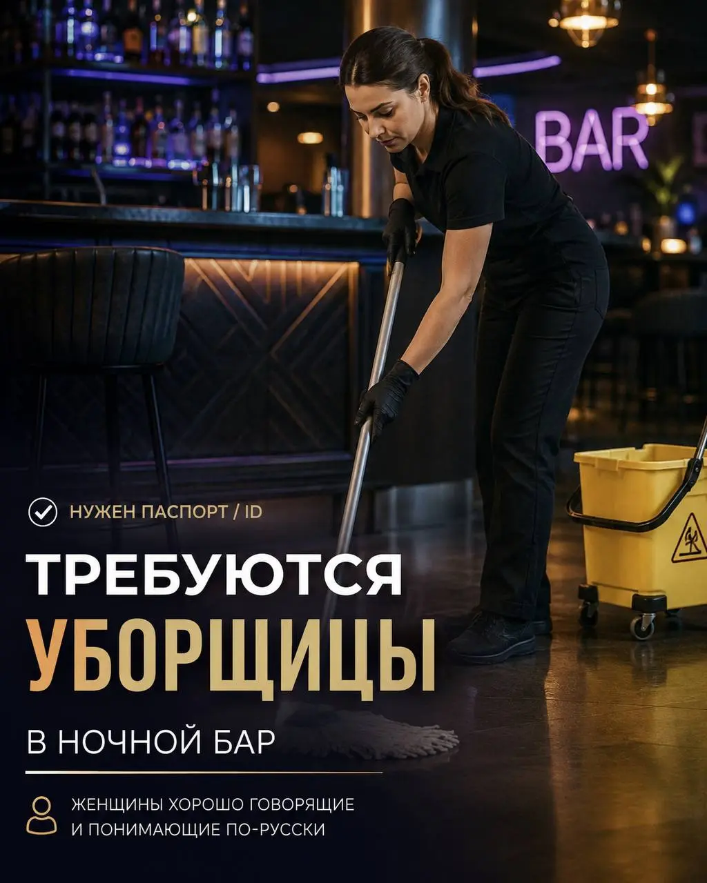 УБОРЩИЦА
От 5 000₽/смена
Ночной бар
• Москва
• Клининг и бытовые услуги
• @julinka03
Полное описание вакансии размещено в Телеграм и Макс. Переходите по ссылке в закрепленном сообщении | Сетка — социальная сеть от hh.ru