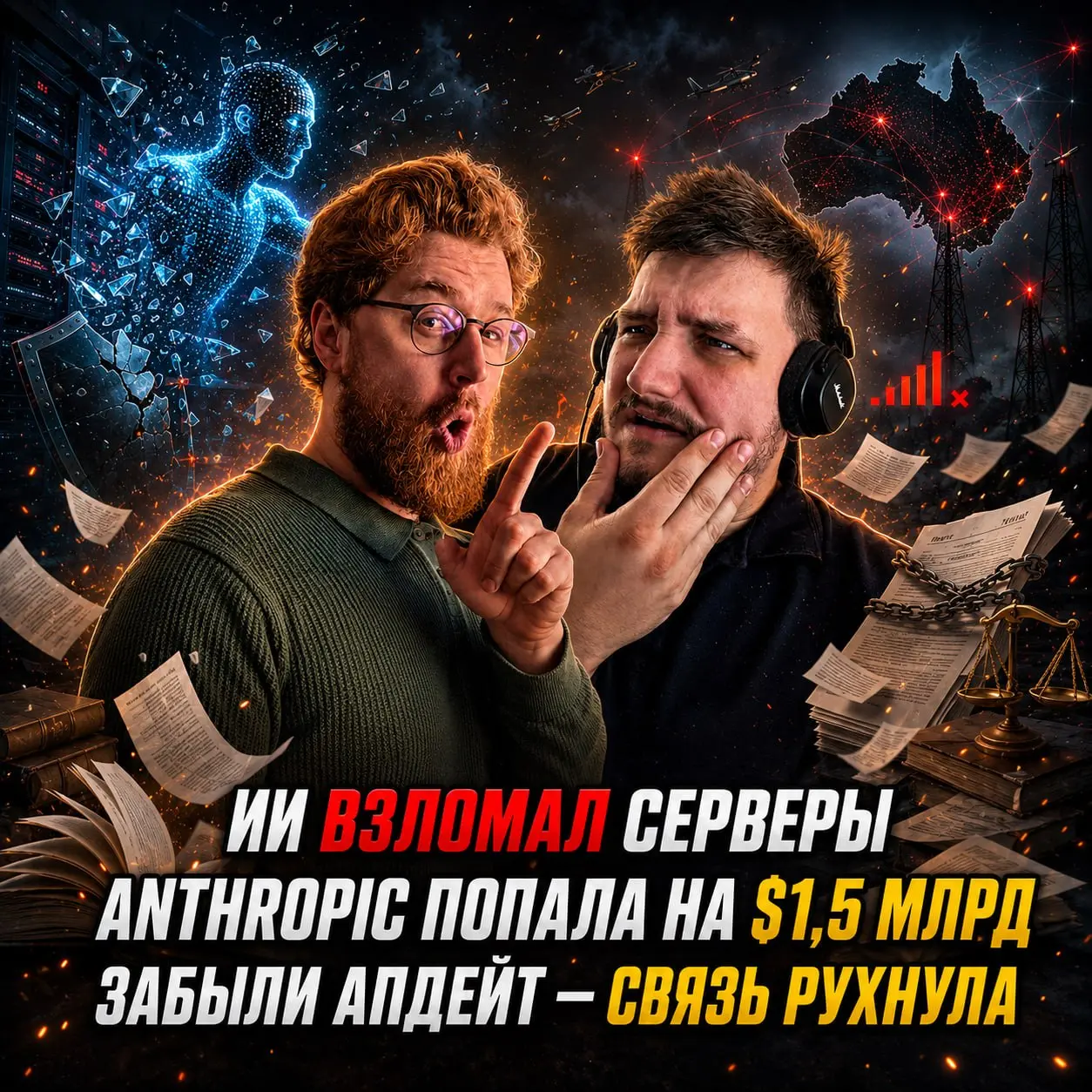 🤖 ИИ взломал серверы, Anthropic попала на $1,5 млрд, а забытый апдейт обрушил связь 🤖
Вышел новый новостной выпуск подкаста «Кабушев и Штейн» | Сетка — социальная сеть от hh.ru