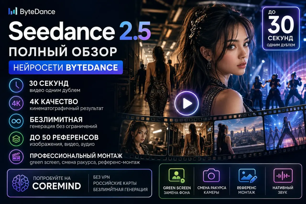 Seedance 2.5 — новая нейросеть для генерации видео от ByteDance
ByteDance представила Seedance 2 | Сетка — социальная сеть от hh.ru