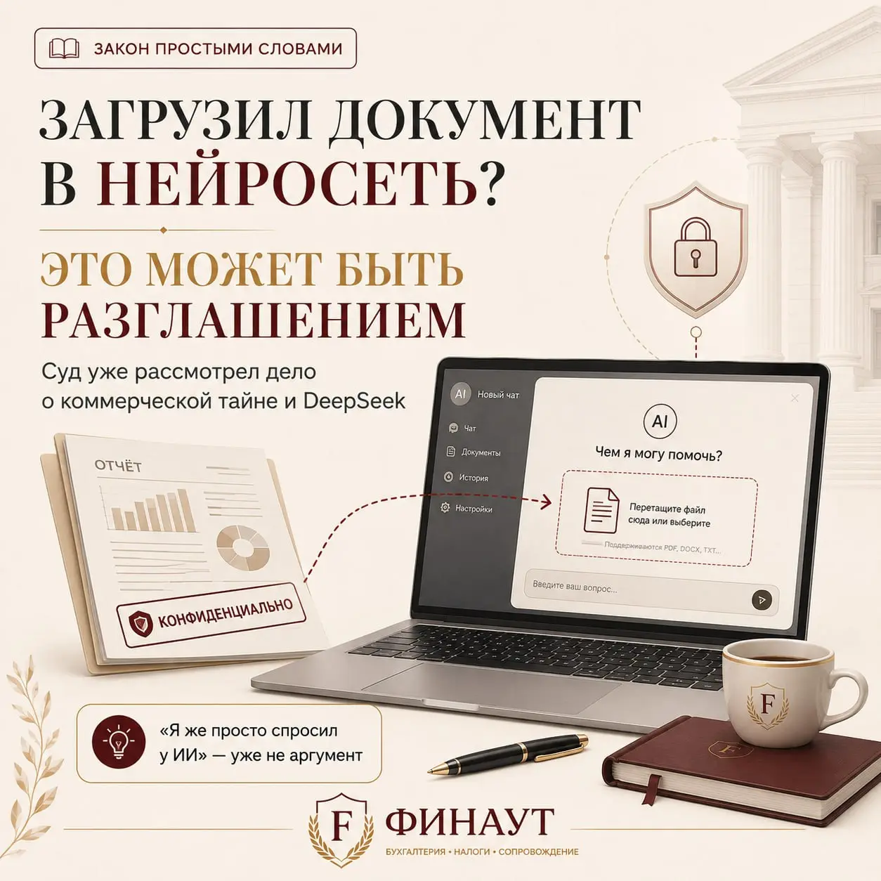 Сотрудник загрузил коммерческую тайну в ИИ. Суд поддержал увольнение
Фраза «я же просто спросил у нейросети» постепенно перестает быть такой безобидной | Сетка — социальная сеть от hh.ru