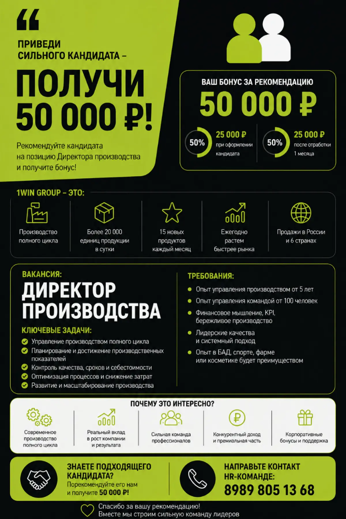 СИЛЬНЫЕ РУКОВОДИТЕЛИ ЗНАЮТ СИЛЬНЫХ РУКОВОДИТЕЛЕЙ - 50 000 ₽ | Сетка — социальная сеть от hh.ru