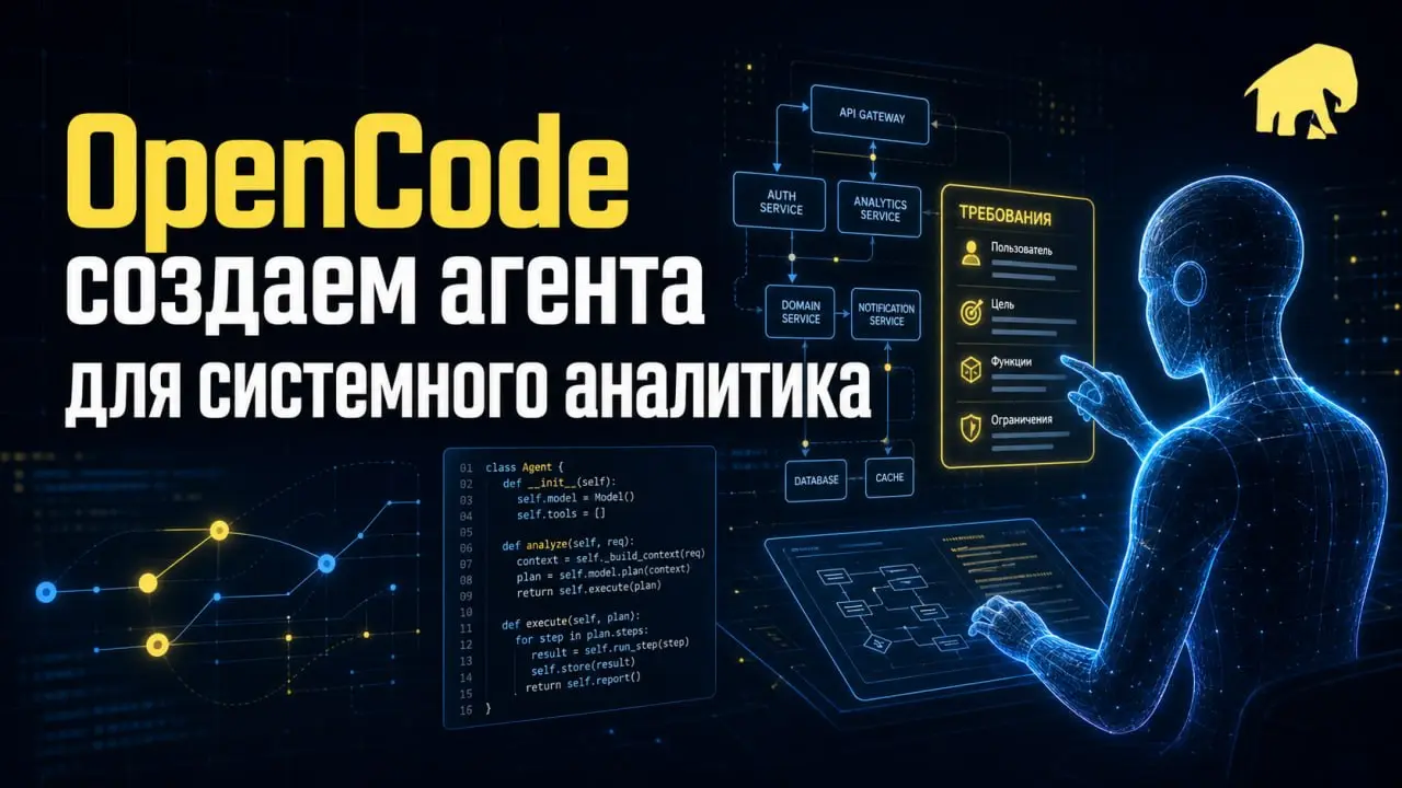 OpenCode для системного аналитика.
Заменяем себя Создаем помощника для работы | Сетка — социальная сеть от hh.ru