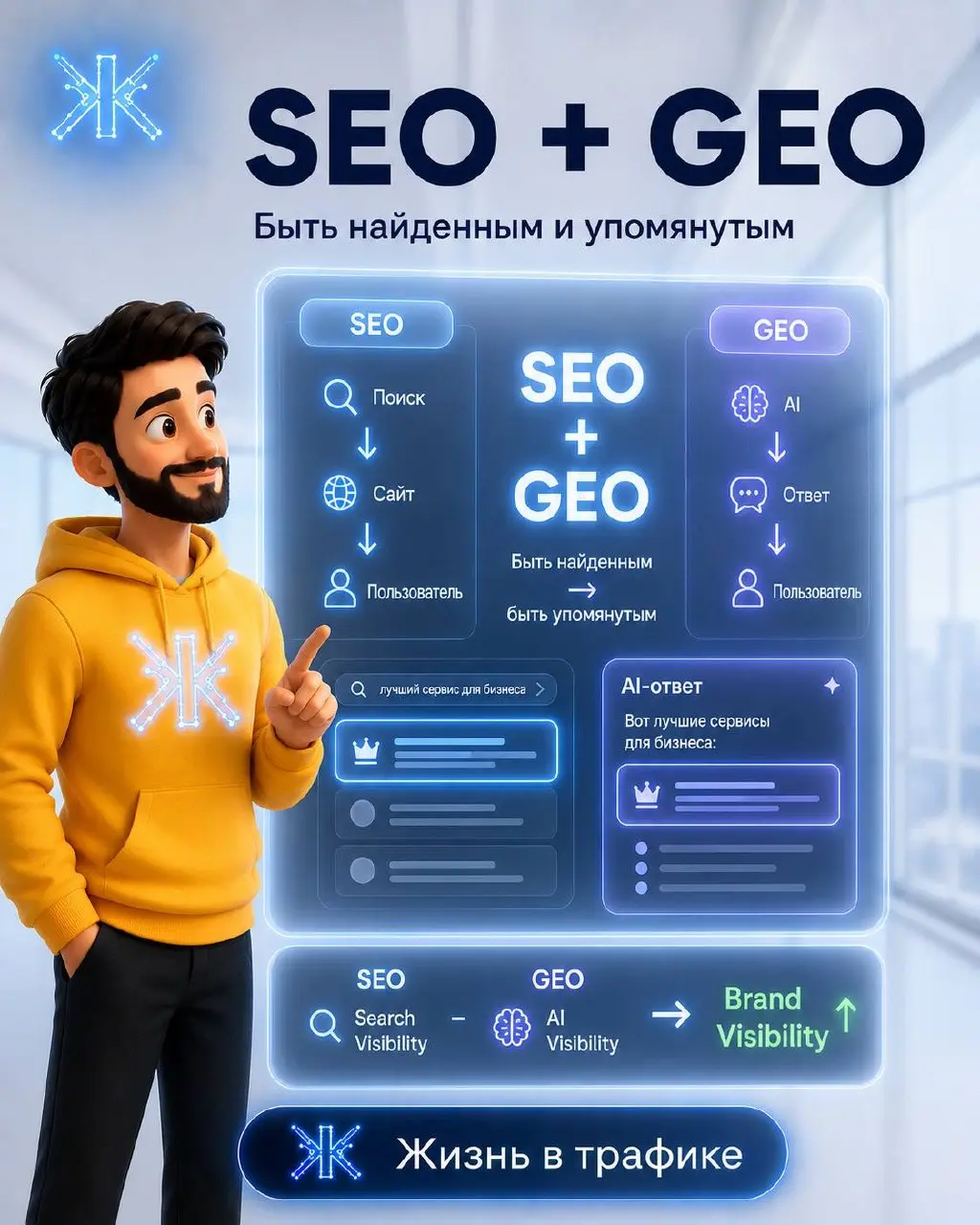 🔎SEO + GEO: почему их стоит использовать вместе? | Сетка — социальная сеть от hh.ru