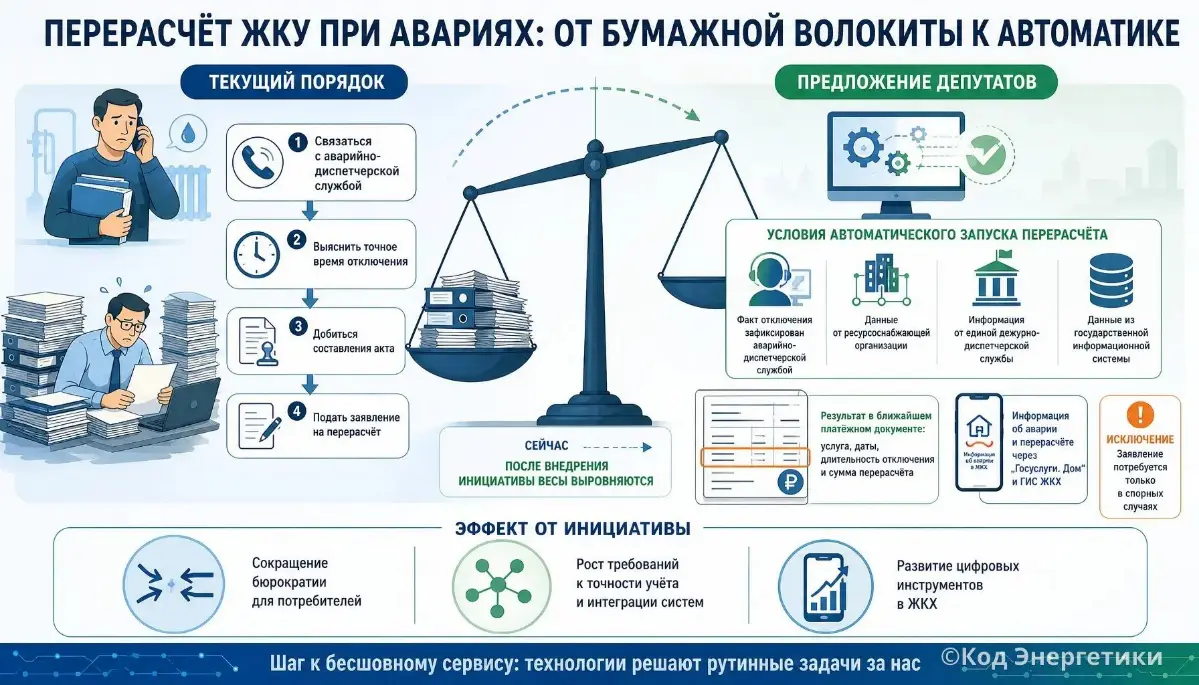 Почему текущий порядок перерасчёта ЖКУ при авариях не | Сетка — социальная сеть от hh.ru