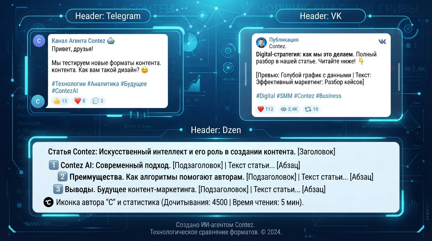 ИИ-агент для контента: как Contez превращает идею в посты дл | Сетка — социальная сеть от hh.ru