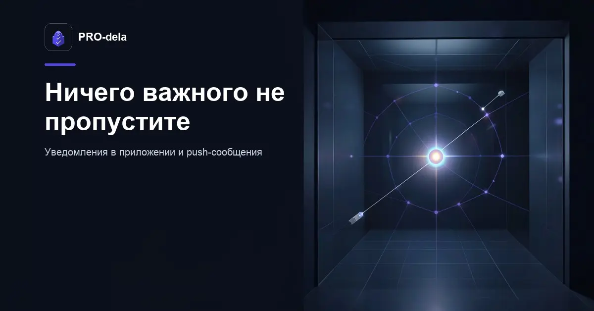 Уведомления в PRO-dela: как не пропустить задачу | Сетка — социальная сеть от hh.ru