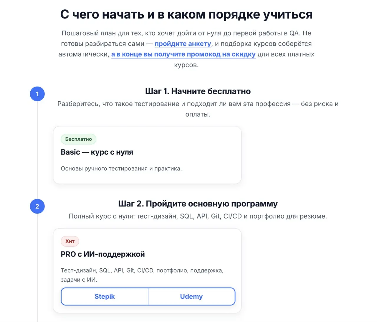Я добавил удобный роадмап по всем моим вышедшим курсам к себе на сайт. Теперь не нужно ломать голову с чего начать и чем дополнить | Сетка — социальная сеть от hh.ru