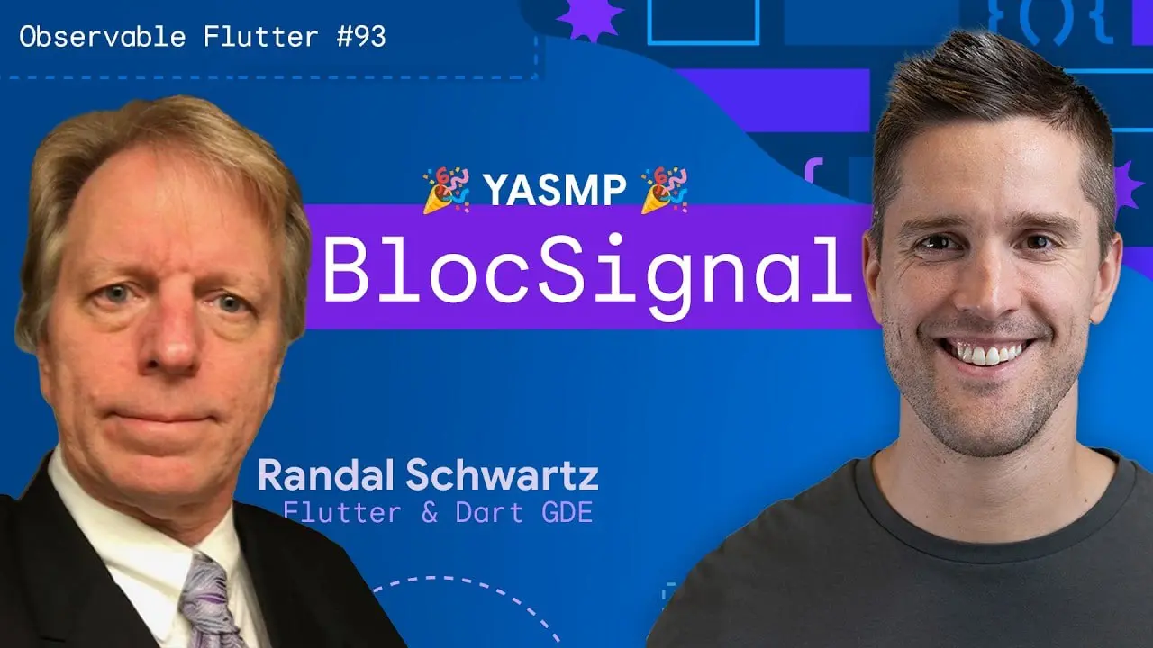 Observable Flutter #93 (BlocSignal): Запись Observable Flutter где Craig Labenz и Randal Schwartz рассматривают BlocSignal.
https://www.youtube.com/live/fwmlVOjsdgQ | Сетка — социальная сеть от hh.ru
