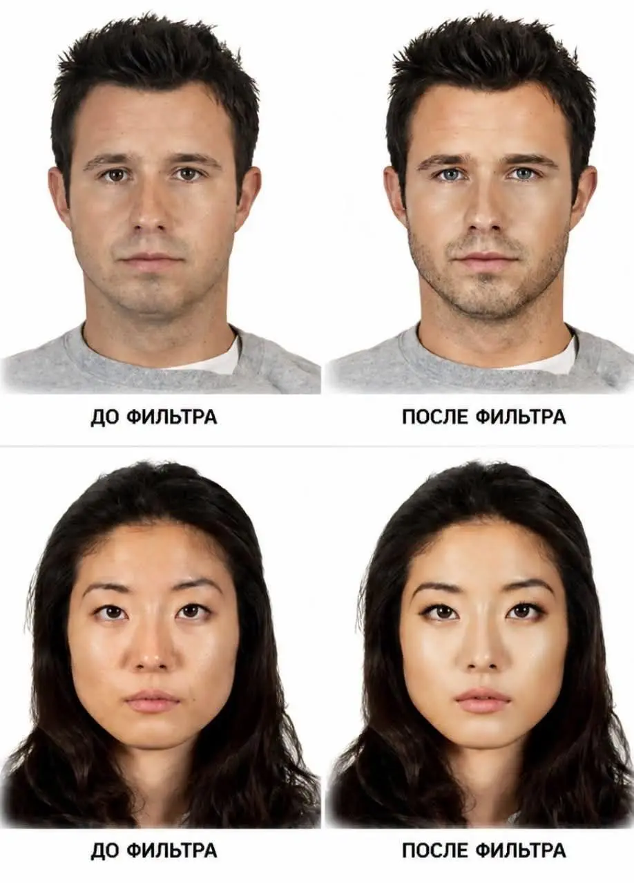 Мужчины оценивают женские лица как менее умные после «фильтров красоты»
#фьючебл
Бьюти-фильтры делают лица значительно привлекательнее, но влияют и на впечатление о других качествах человека | Сетка — социальная сеть от hh.ru