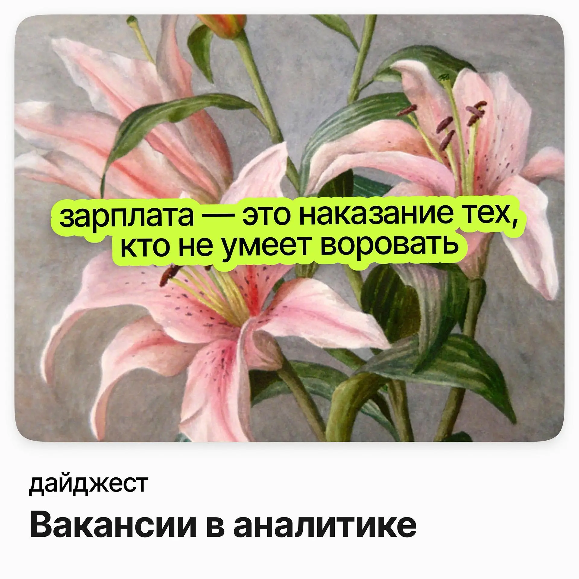 💼💼💼Вакансии в аналитике
Старший системный аналитик / Innovative People (удалёнка)
Зарплата: до 472 000 ₽ /на руки
Подробнее
Ведущий специалист по исследованиям и аналитике / Neoterica Rus
Зарплата: от... | Сетка — социальная сеть от hh.ru