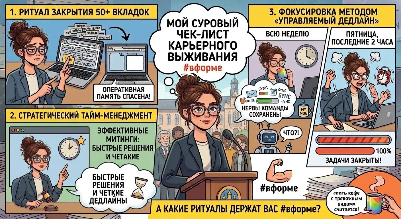 Мой суровый чек-лист карьерного выживания #вформе | Сетка — социальная сеть от hh.ru