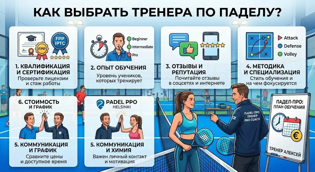 Как выбрать тренера по паделу? | Сетка — социальная сеть от hh.ru