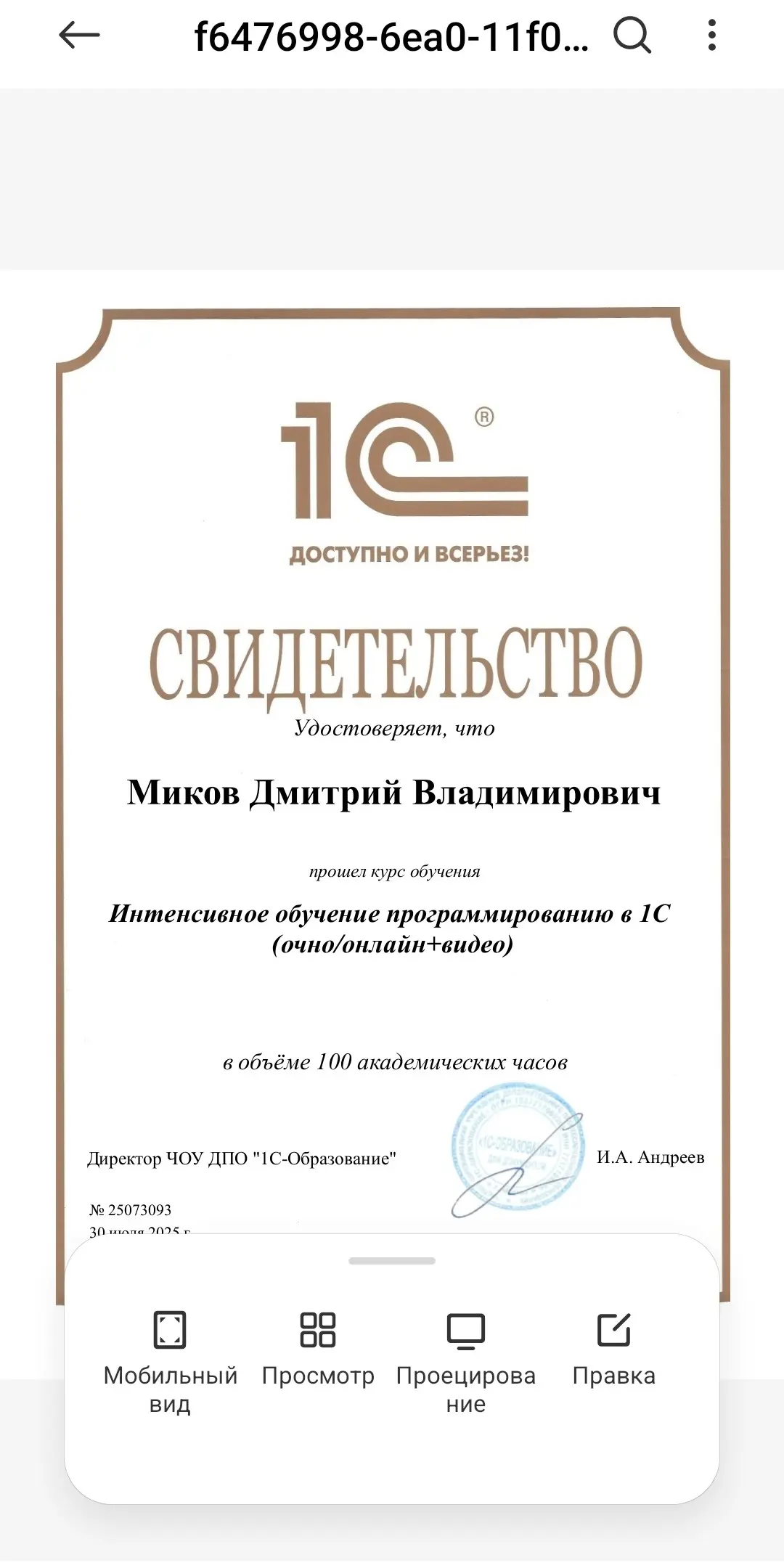 Network member avatar