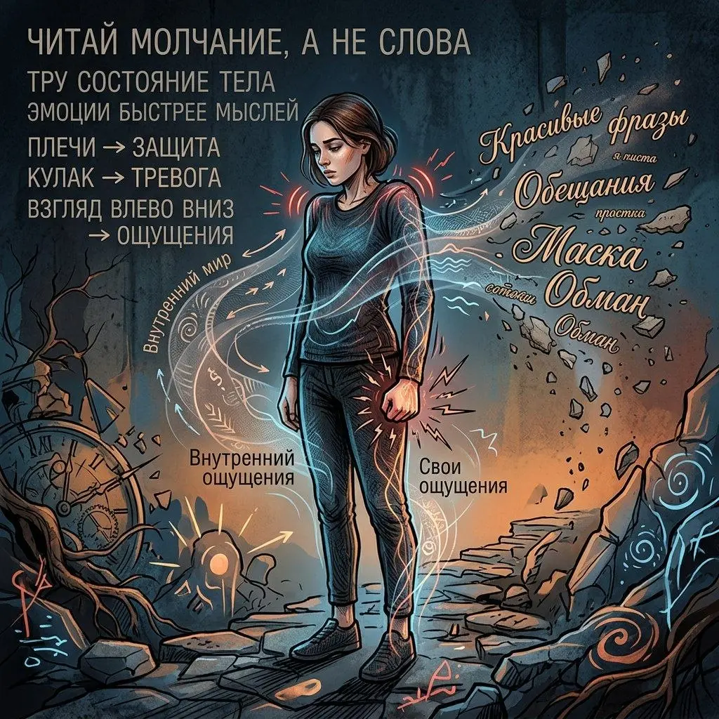 Никто не говорит об этом, но понять человека честнее всего не по его словам, а по тому, как он молчит. Когда человек замолкает, его тело продолжает говорить | Сетка — социальная сеть от hh.ru