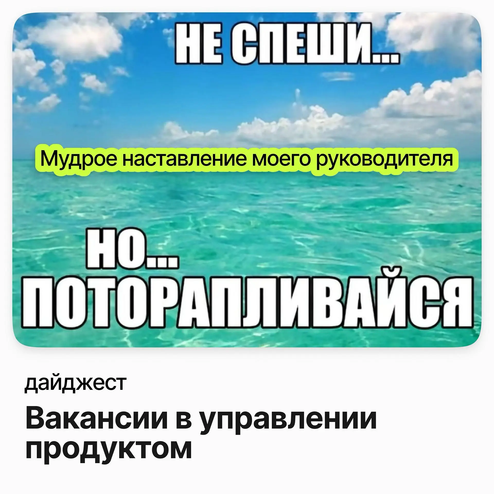 💼💼💼Вакансии в управлении продуктом
Руководитель проектов / Orbita (удалёнка)
Зарплата: от 261 000 ₽ /на руки
Подробнее
Менеджер продукта (дополнительное образование) / Фоксфорд (удалёнка)
Зарплата: от... | Сетка — социальная сеть от hh.ru