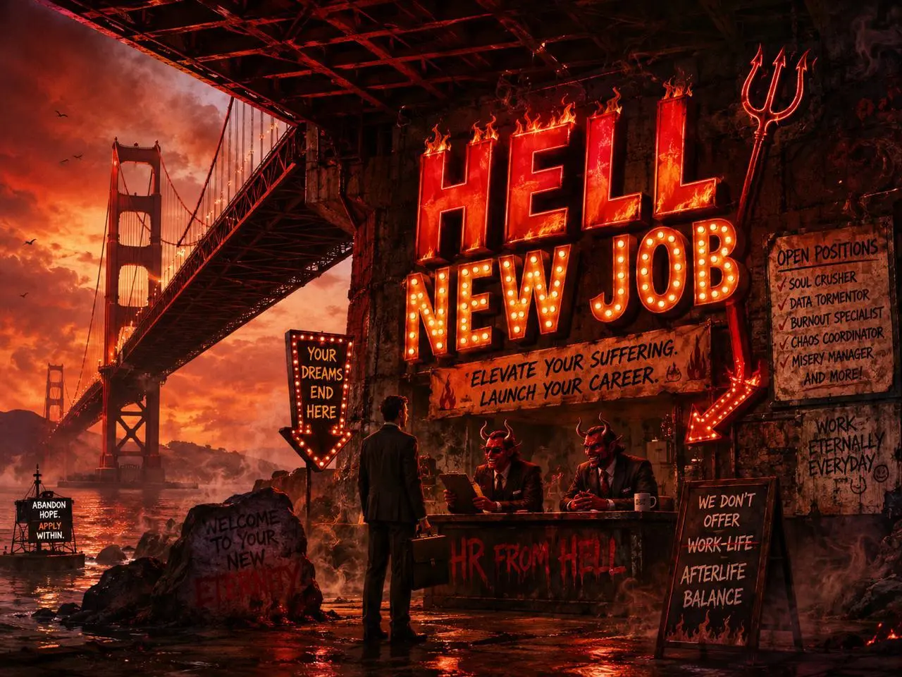 Hell New Job и другие мемы
Сегодня вечером — выпускной у X потока и я хожу по чату и скриншочу мемы, которые сгенерили ученики и не могу не поделиться ими с вами :) Особенно мне нравится про Hell и пр... | Сетка — социальная сеть от hh.ru