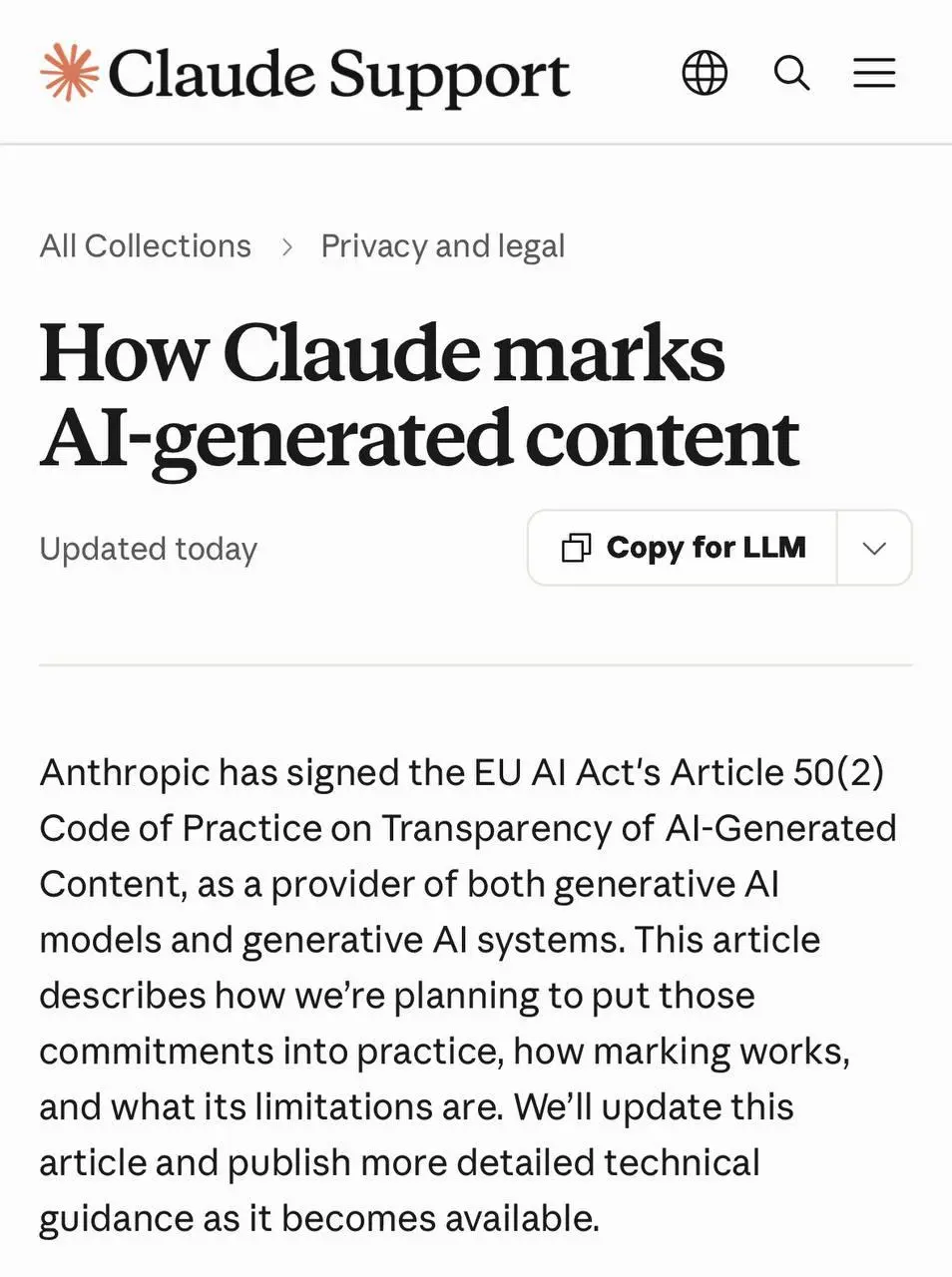 Неужели это наконец случилось?? 👀
Anthropic добавили в новые модели Claude маркировку AI-контента | Сетка — социальная сеть от hh.ru