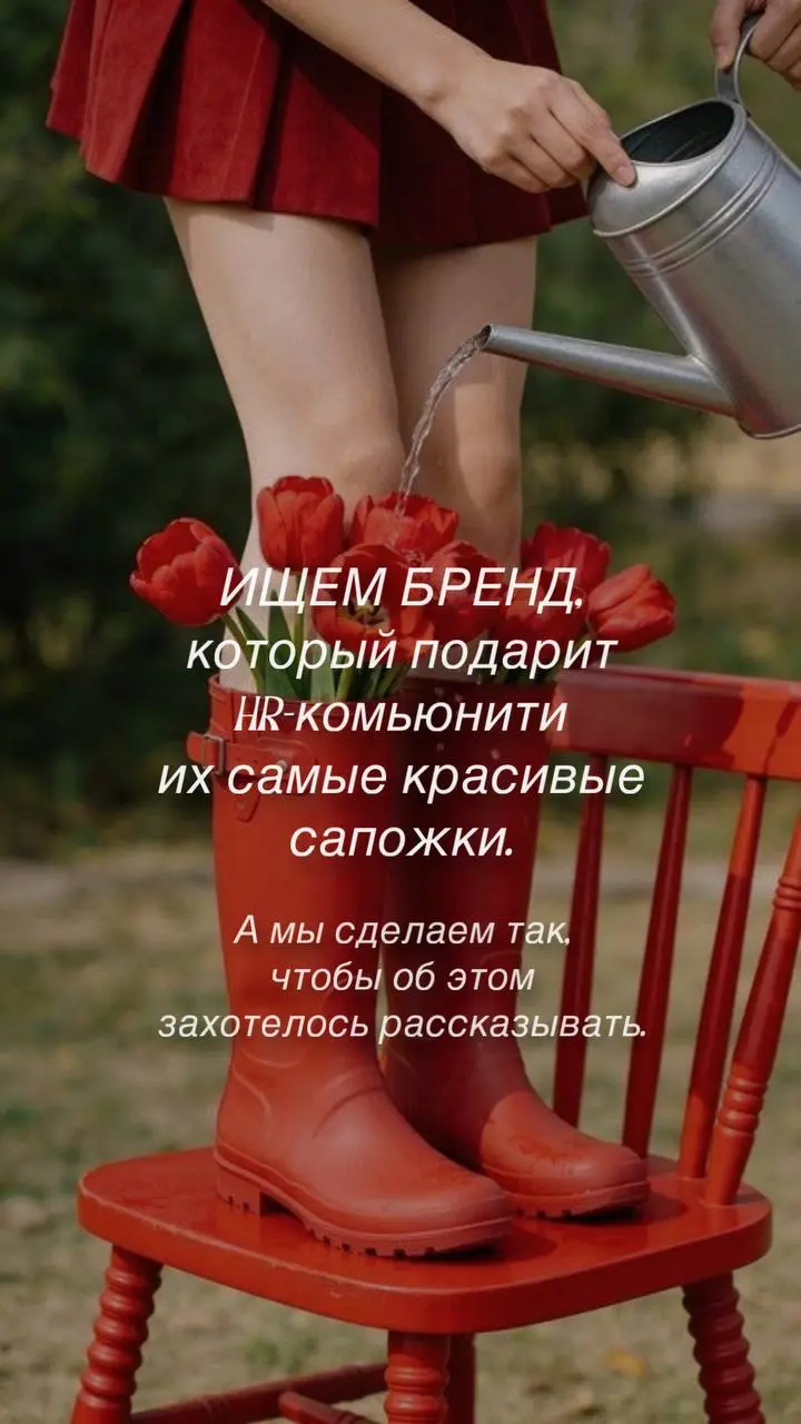 🍓 ИЩЕМ СПОНСОРА НА РЕЗИНОВЫЕ САПОЖКИ
Да. Именно сапожки.
И да — это очень серьёзное предложение.
6 сентября мы собираем HR-комьюнити на ягодной ферме | Сетка — социальная сеть от hh.ru