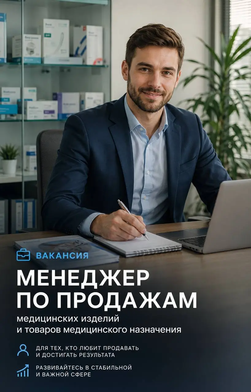 МЕНЕДЖЕР ПО ПРОДАЖАМ МЕДИЦИНСКИХ ИЗДЕЛИЙ
70 000₽ - 154 000₽
Прямой работодатель
• Москва
• Продажи
• +79166049159
Полное описание вакансии размещено в Телеграм и Макс | Сетка — социальная сеть от hh.ru