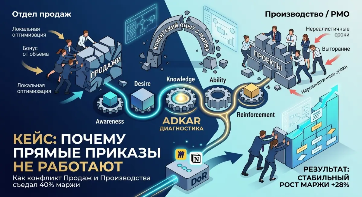 Кейс: Как конфликт Продаж и Производства съедал 40% маржи. | Сетка — социальная сеть от hh.ru